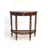 Wayborn Caned Demi Console Table in Honey Brown