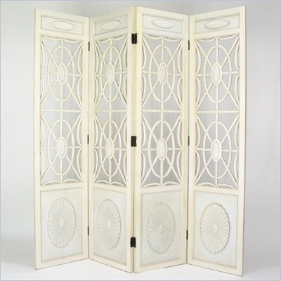 Wayborn Spider Web Room Divider in Whitewash