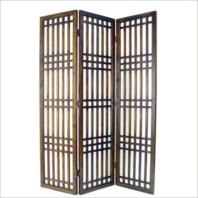 Wayborn Chinese Oakwood Kyoyo Room Divider in Brown