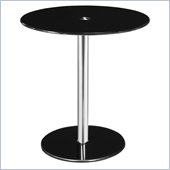 Altra Furniture Round Chrome End Table in Black