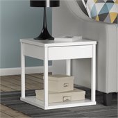 Altra Furniture Square End Table in White