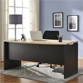 Altra Furniture Benjamin Executive Desk in Natural and Gray