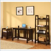Altra Furniture Modern Mission 3 Piece Office Set in Chocolate Wenge