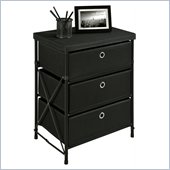 Altra Furniture Three Bin Storage Unit in Black
