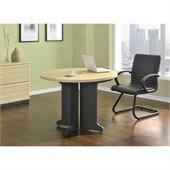 Altra Furniture Benjamin Round Table in Natural and Gray