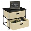 ADD TO YOUR SET: Altra Furniture 2 Bin Storage Unit in Black and Natural