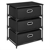 Altra Furniture 3 Bin Storage Unit in Black