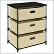 ADD TO YOUR SET: Altra Furniture 3 Bin Storage End Table in Black and Natural