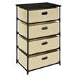 ADD TO YOUR SET: Altra Furniture 4 Bin Storage End Table in Black and Natural
