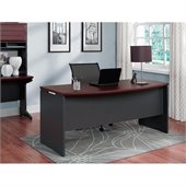 Altra Furniture Pursuit Executive Desk in Cherry and Gray