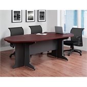 Altra Furniture Pursuit Small Conference Table in Cherry and Gray