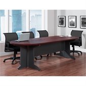 Altra Furniture Pursuit Large Conference Table in Cherry and Gray