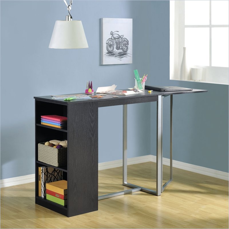 Altra Furniture Bobbi Standing Craft Desk in Espresso Finish