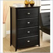 Altra Furniture Chelsea 4 Drawer Storage Chest in Black Finish