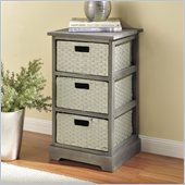 Altra Furniture Storage Unit with 3 Baskets in Gray Finish