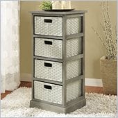 Altra Furniture Storage Unit with 4 Baskets in Gray Finish