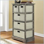 Altra Furniture Storage Unit with 5 Baskets in Gray Finish
