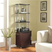 Altra Furniture Carson Audio Pier in Cherry and Black Finish