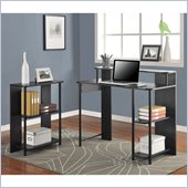 Altra Furniture Computer Desk and Bookcase Set in Black Finish