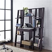 Altra Furniture Ladder Bookcase with Desk in Espresso Finish