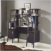 Altra Furniture Ladder Bookcase Towers with Desk in Espresso Finish