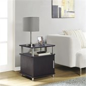 Altra Furniture Carson End Table with Storage in Espresso Finish