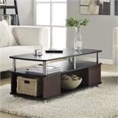 Altra Furniture Carson Coffee Table with Storage in Cherry and Black