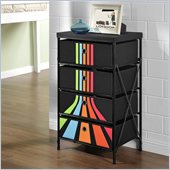 Altra Furniture 4-bin Storage System in Black with Stripes