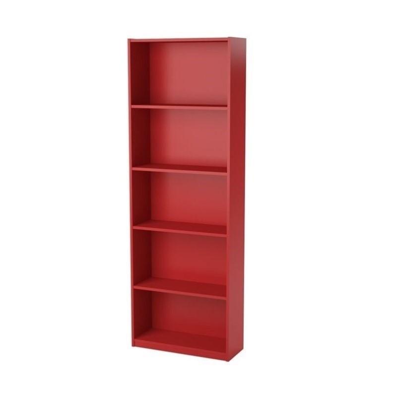 Altra Furniture Core 5-Shelf Bookcase in Ruby Red
