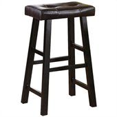 Poundex Country Series  29 Bar Stool in Espresso Finish (Set of 2)