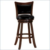 Poundex Marvel 29 Swivel Barstool in Dark Brown