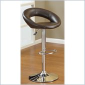 Poundex Swivel Barstool in Faux Leather