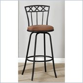 Poundex 24or 29 Adjustable Swivel Barstool in Black