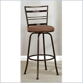 Poundex Adjustable Two-Size Swivel Barstool in Dark Champagne