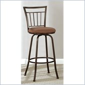Poundex 24 or 19 Inch Adjustable Swivel Barstool in Dark Champagne