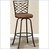 Poundex Adjustable Height Swivel Barstool in Dark Champagne