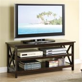 Poundex TV Stand of Simplicity, 200-Pound Capacity in Brown