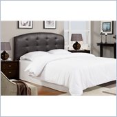 Poundex Queen  Faux Leather Headboard in Dark Coffee