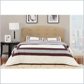Poundex Queen Suede Headboard in Mocha