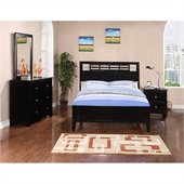 Poundex 4 Piece Youth Bedroom Set in Black
