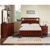 Poundex 4 Piece Youth Bedroom Set in Medium Oak
