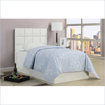 Poundex 45" Cushion Headboard in White