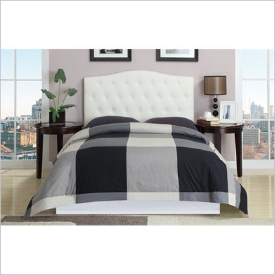 Poundex 45" Tuft Twin Headboard in White
