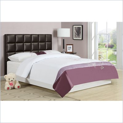 Poundex 45" Twin Cushion Headboard in Brown