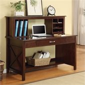 INSPIRED by Bassett Adeline Desk And Hutch In Mocha Finish