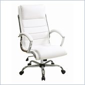 INSPIRED by Bassett Ellis Executive Chair In White With Chrome Finish