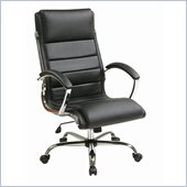 INSPIRED by Bassett Ellis Executive Chair In Black With Chrome Finish