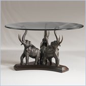 Henry Link Tusks and Trunks Dining Table Base in Aged Bronze Finish