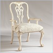 Henry Link Oxford Square Arm Chair in Weathered White Finish