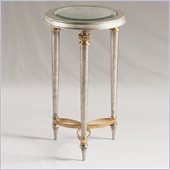 Henry Link Dolce Vita Chairside Accent Table in Gold and Silver Leaf Finish